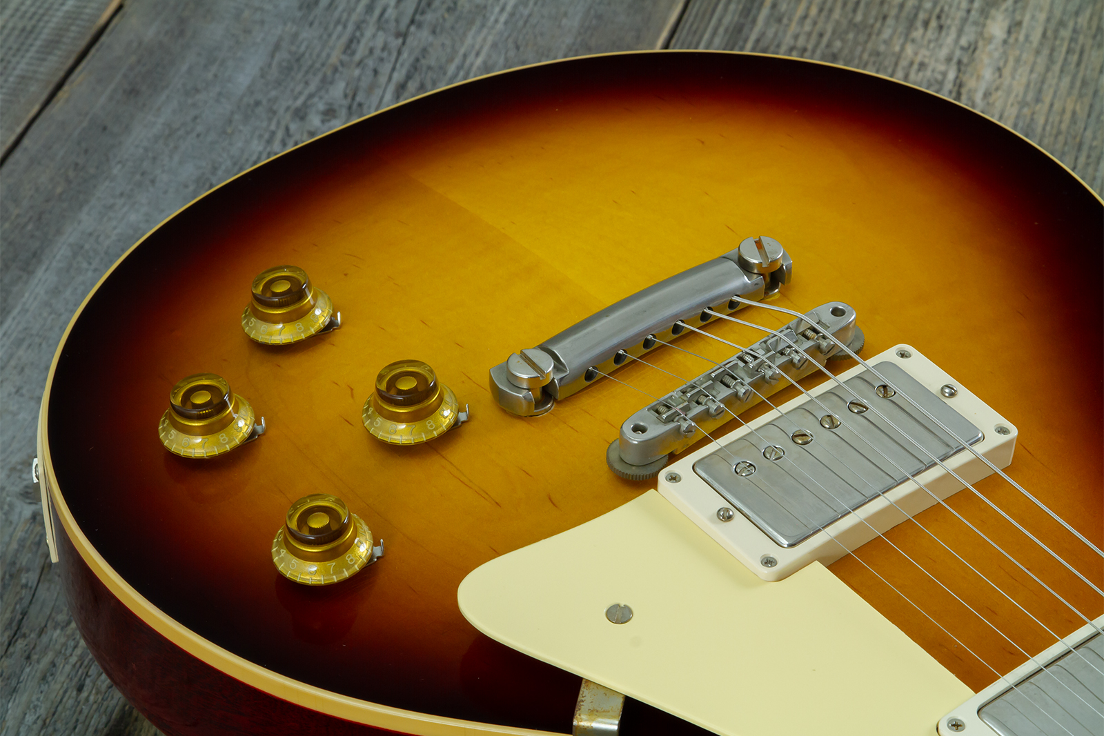 Gibson Custom Shop Les Paul Standard 1958 Reissue 2h Th Rw #831395 - Murphy Lab Ultra Light Aged Bourbon Burst - Guitare Électrique Single Cut - Varia