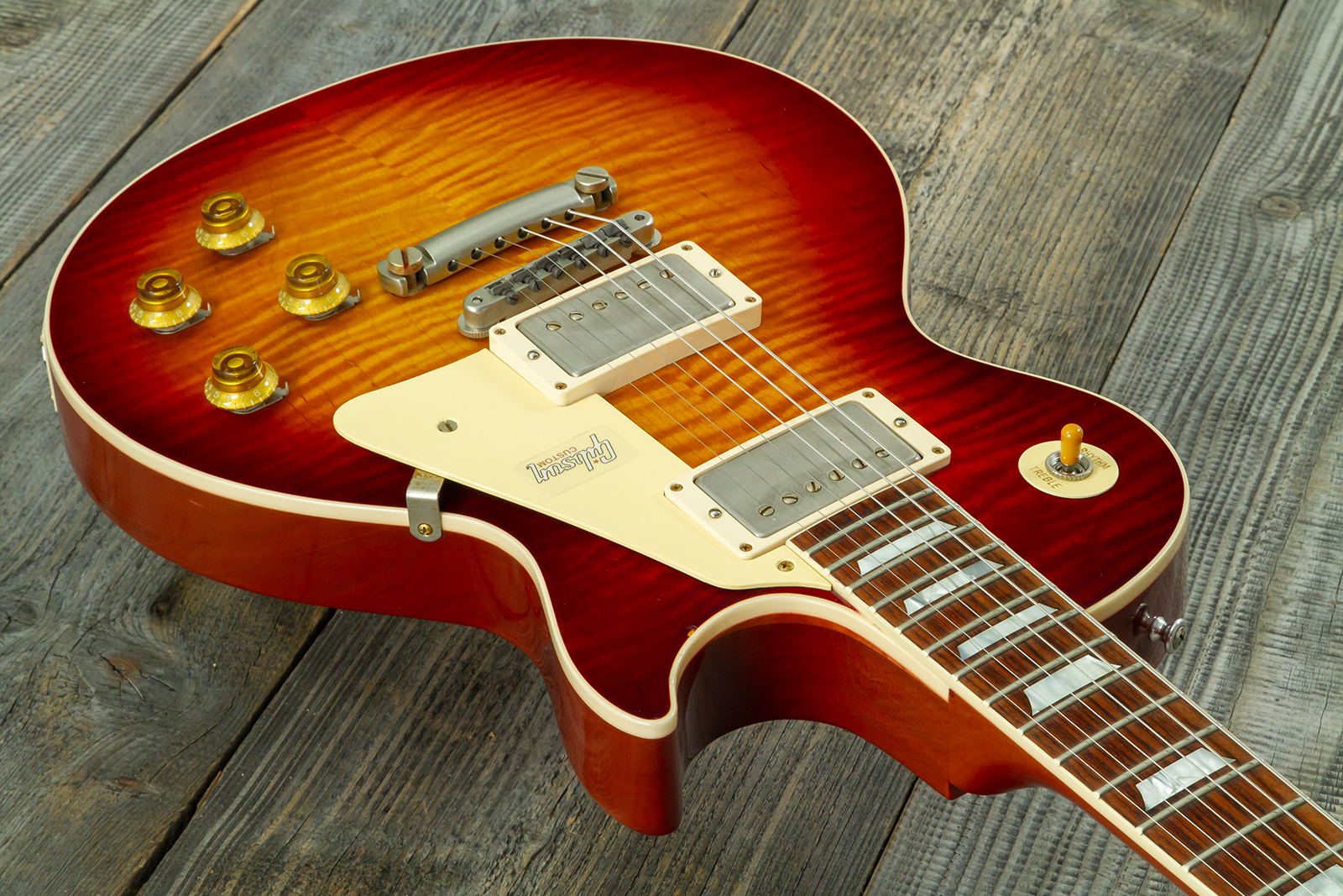 Gibson Custom Shop Les Paul Standard 1959 2h Ht Rw #982048 - Vos Vintage Cherry Sunburst - Guitare Électrique Single Cut - Variation 2