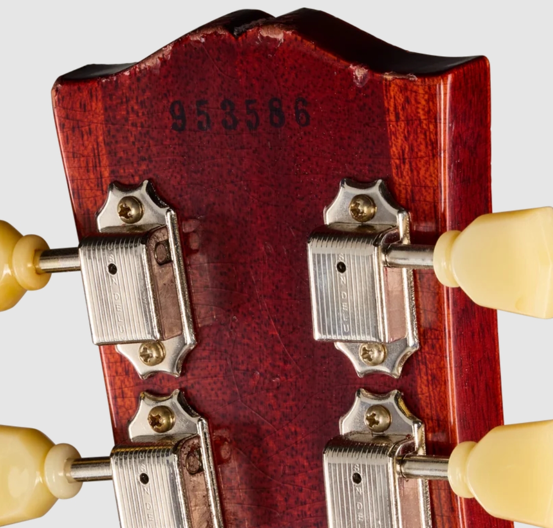 Gibson Custom Shop Les Paul Standard 1959 Birdseye Maple Le Ltd 2h Ht Rw - Murphy Lab Light Aged Peach Tea Burst - Guitare Électrique Single Cut - Var