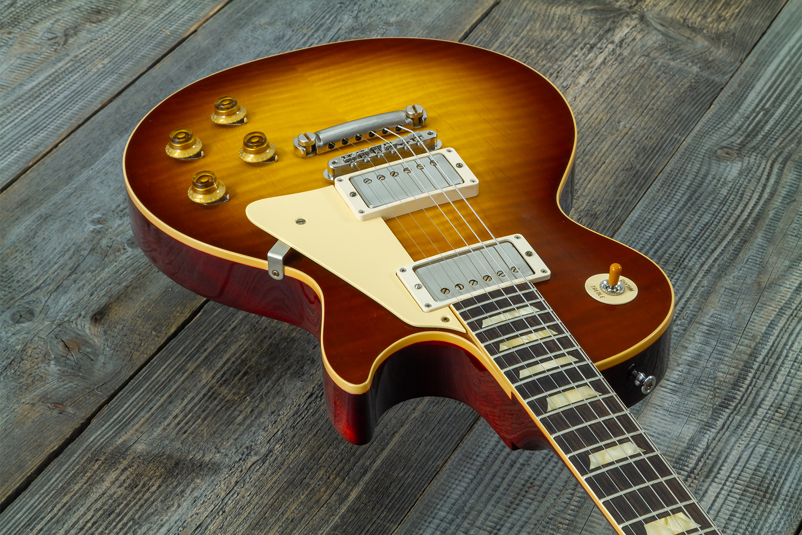 Gibson Custom Shop Les Paul Standard 1959 Reissue 2h Ht Rw #951086 - Vos Iced Tea Burst - Guitare Électrique Single Cut - Variation 2