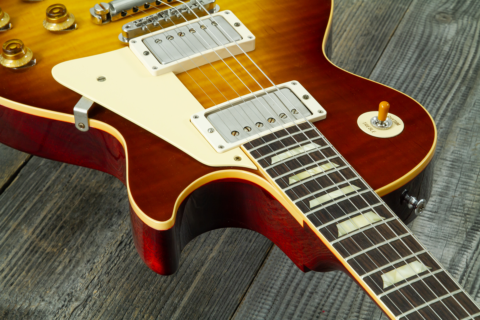 Gibson Custom Shop Les Paul Standard 1959 Reissue 2h Ht Rw #951086 - Vos Iced Tea Burst - Guitare Électrique Single Cut - Variation 5