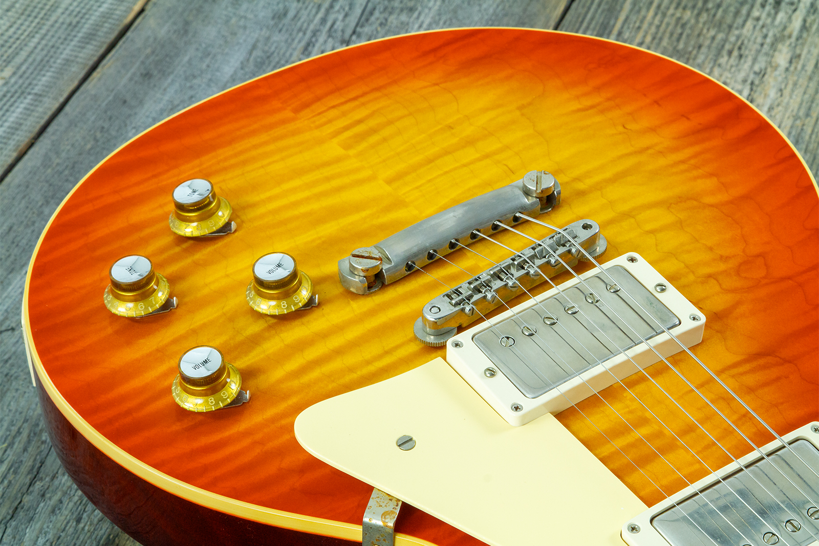 Gibson Custom Shop Les Paul Standard 1960 Reissue 2h Ht Rw #04234 - Vos Tangerine Burst - Guitare Électrique Single Cut - Variation 7