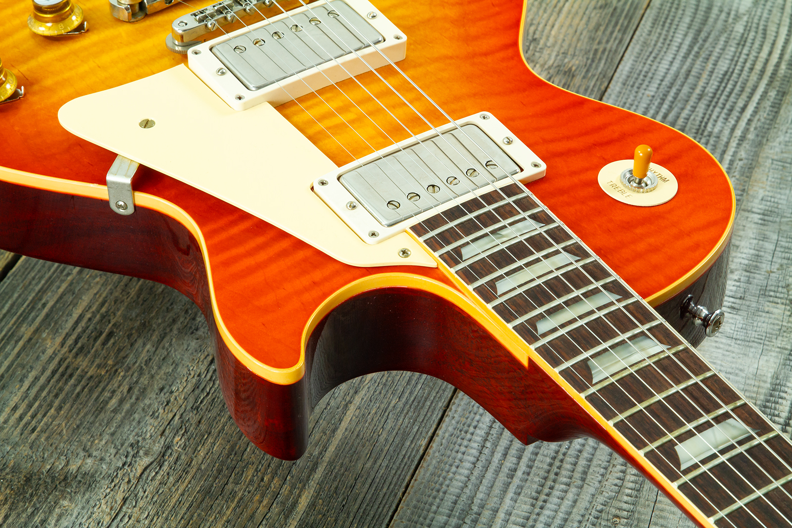 Gibson Custom Shop Les Paul Standard 1960 Reissue 2h Ht Rw #04495 - Vos Tangerine Burst - Guitare Électrique Single Cut - Variation 4