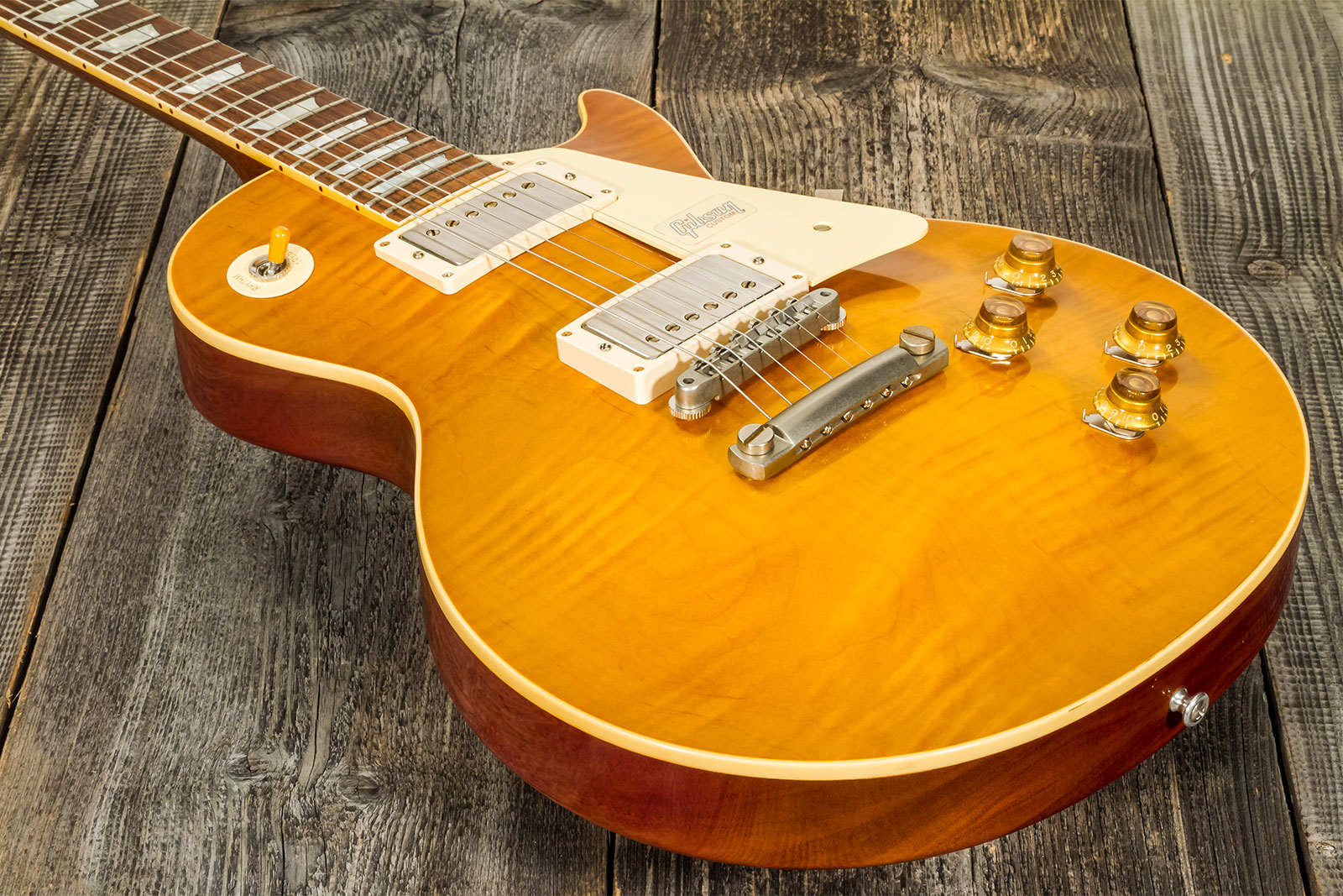 Gibson Custom Shop Les Paul Standard Burstdriver 2h Ht Rw #871130 - Vos Amber Ale - Guitare Électrique Single Cut - Variation 3