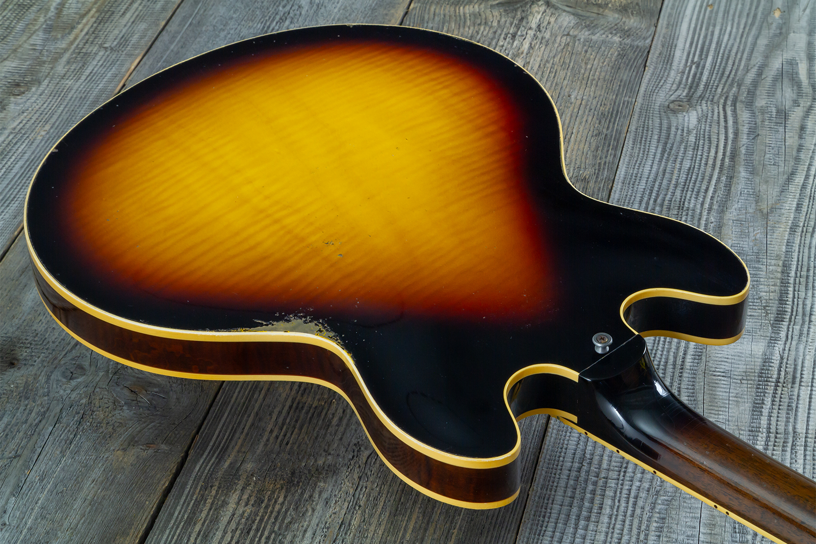 Gibson Custom Shop M2m Es335 1964 Reissue 2h Ht Rw #150092 - Murphy Lab Light Aged Vintage Burst - Guitare Électrique 1/2 Caisse - Variation 7