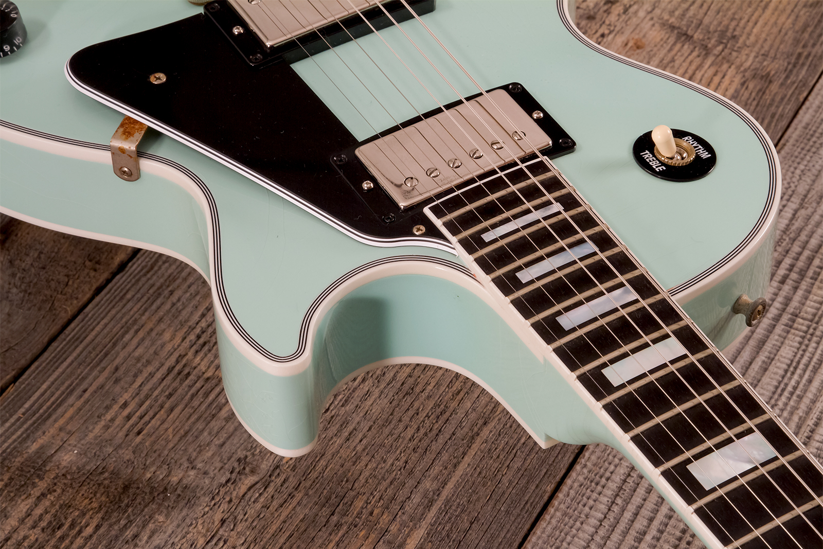 Gibson Custom Shop M2m Les Paul Custom 2h Ht Eb #cs501799 - Murphy Lab Aged Kerry Green - Guitare Électrique Single Cut - Variation 4