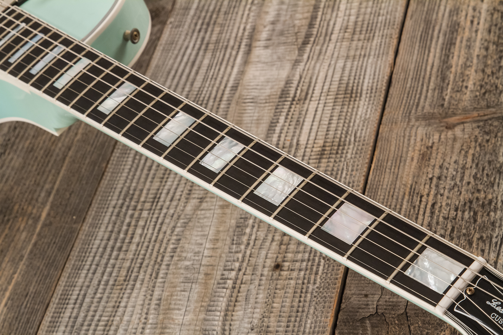 Gibson Custom Shop M2m Les Paul Custom 2h Ht Eb #cs501799 - Murphy Lab Aged Kerry Green - Guitare Électrique Single Cut - Variation 5