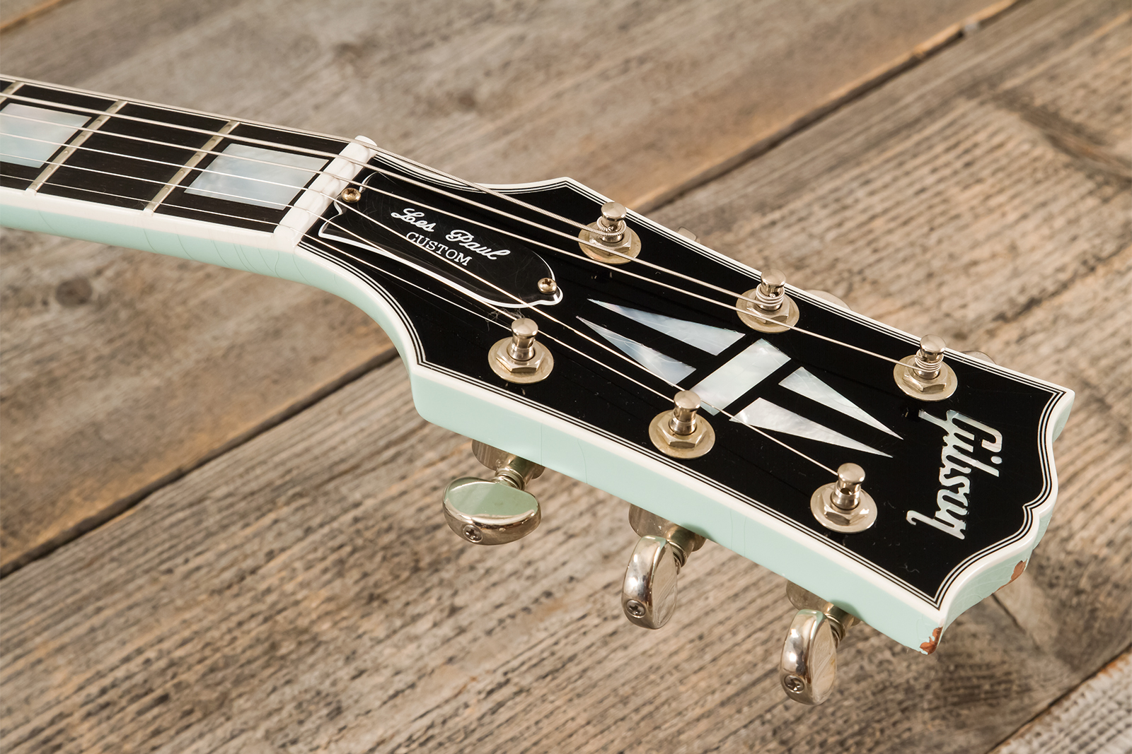 Gibson Custom Shop M2m Les Paul Custom 2h Ht Eb #cs501799 - Murphy Lab Aged Kerry Green - Guitare Électrique Single Cut - Variation 6