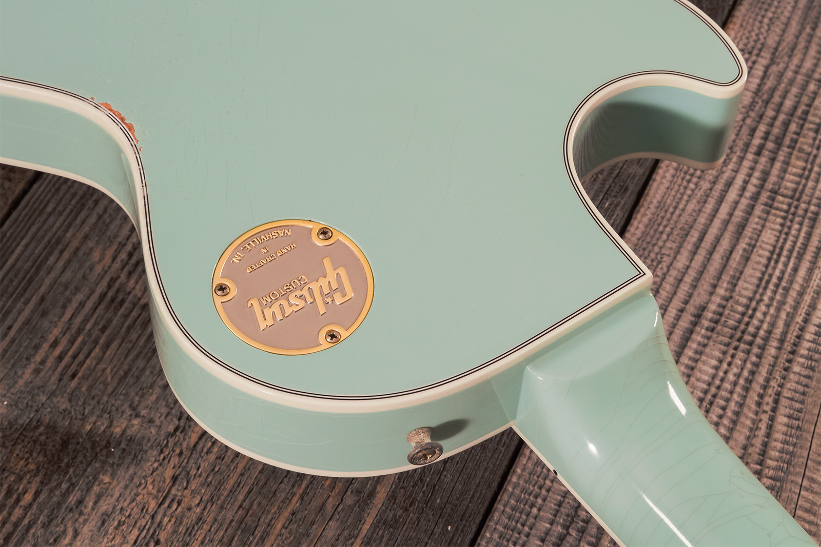 Gibson Custom Shop M2m Les Paul Custom 2h Ht Eb #cs501799 - Murphy Lab Aged Kerry Green - Guitare Électrique Single Cut - Variation 8