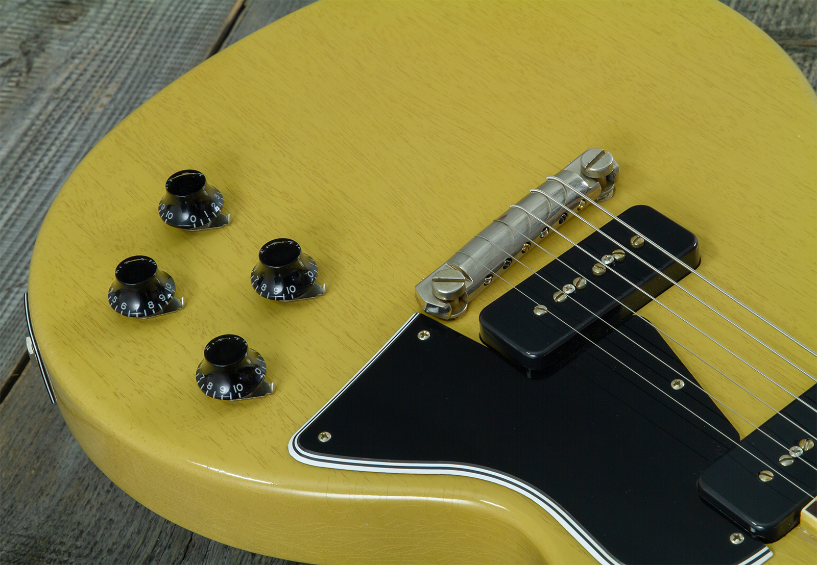 Gibson Custom Shop M2m Les Paul Special 1957 Single Cut Reissue P90 Ht Rw #70554 - Light Aged Tv - Guitare Électrique Single Cut - Variation 11