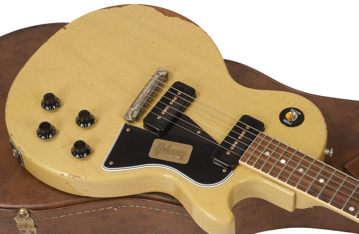 Gibson Custom Shop M2m  Les Paul Special 1960 Single Cut 2p90 Ht Rw - Heavy Aged Tv Yellow - Guitare Électrique Single Cut - Variation 1