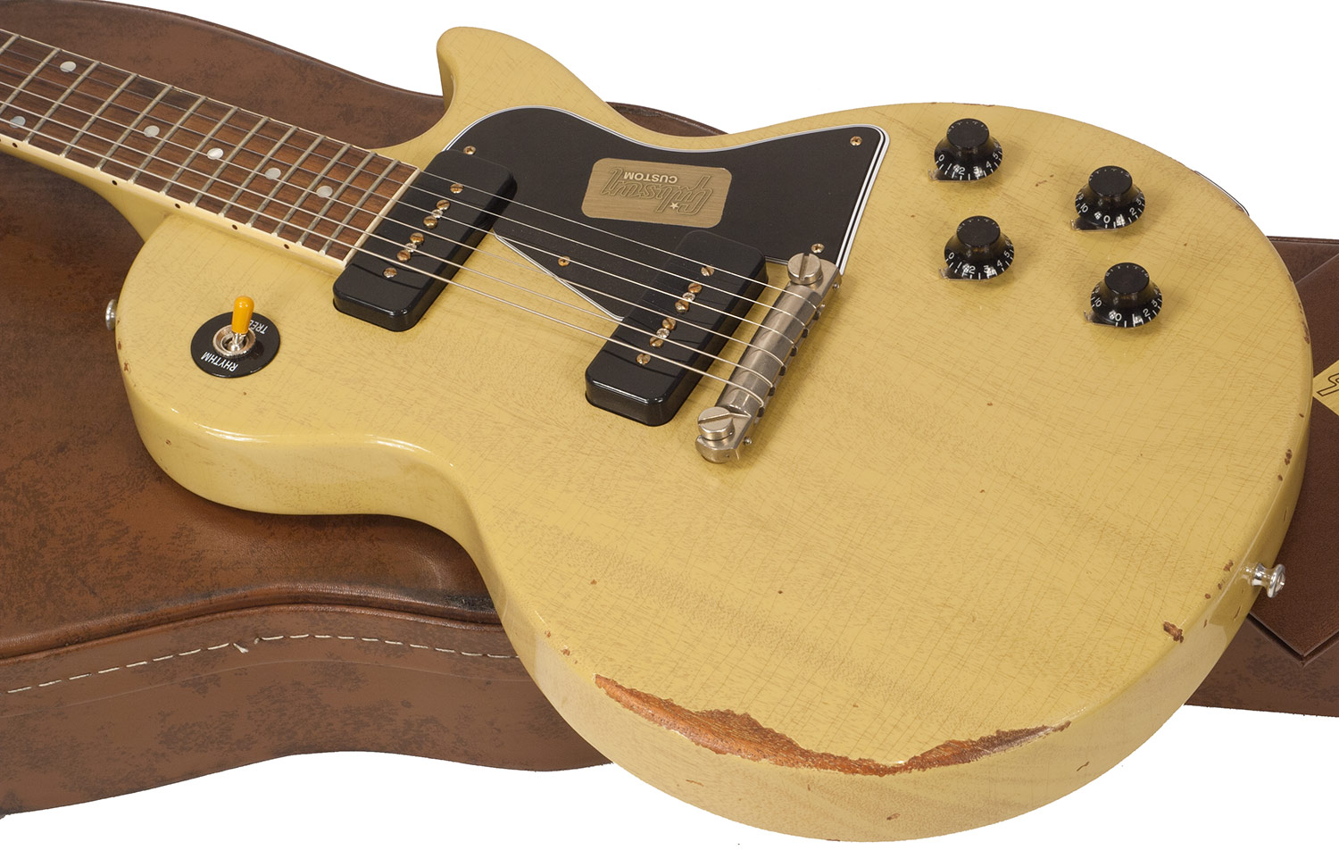 Gibson Custom Shop M2m  Les Paul Special 1960 Single Cut 2p90 Ht Rw - Heavy Aged Tv Yellow - Guitare Électrique Single Cut - Variation 2