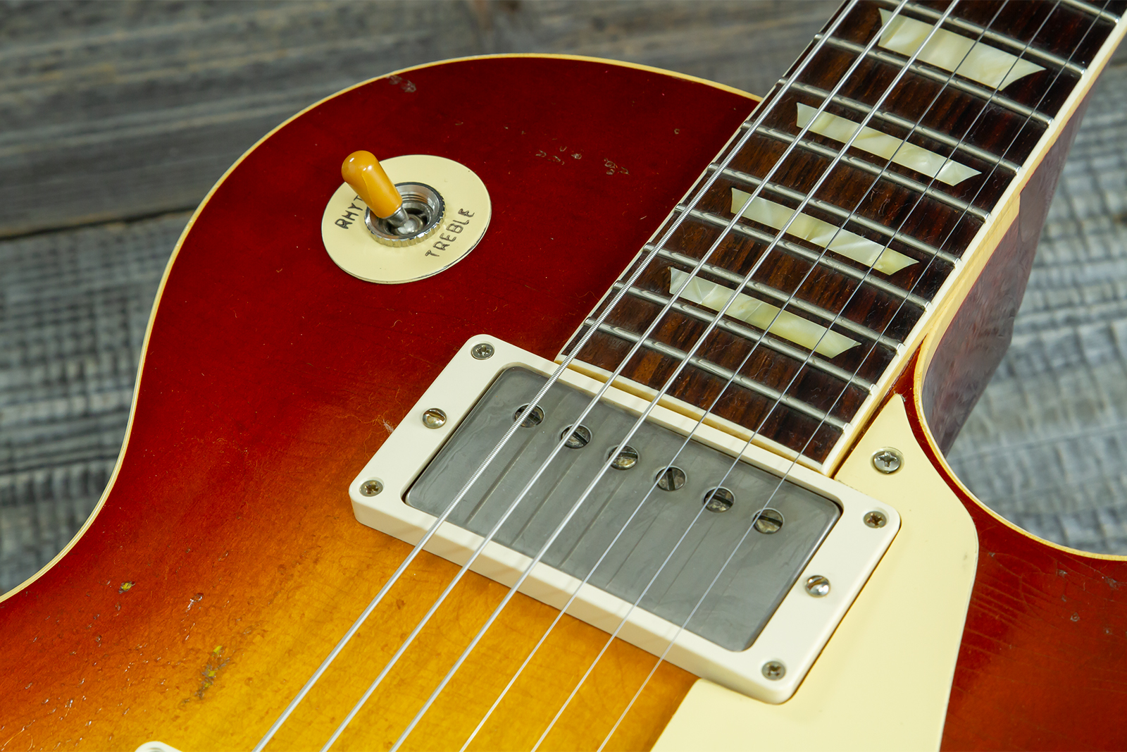 Gibson Custom Shop M2m Les Paul Standard 1958 2h Ht Rw #80780 - Heavy Aged '58 Burst - Guitare Électrique Single Cut - Variation 13