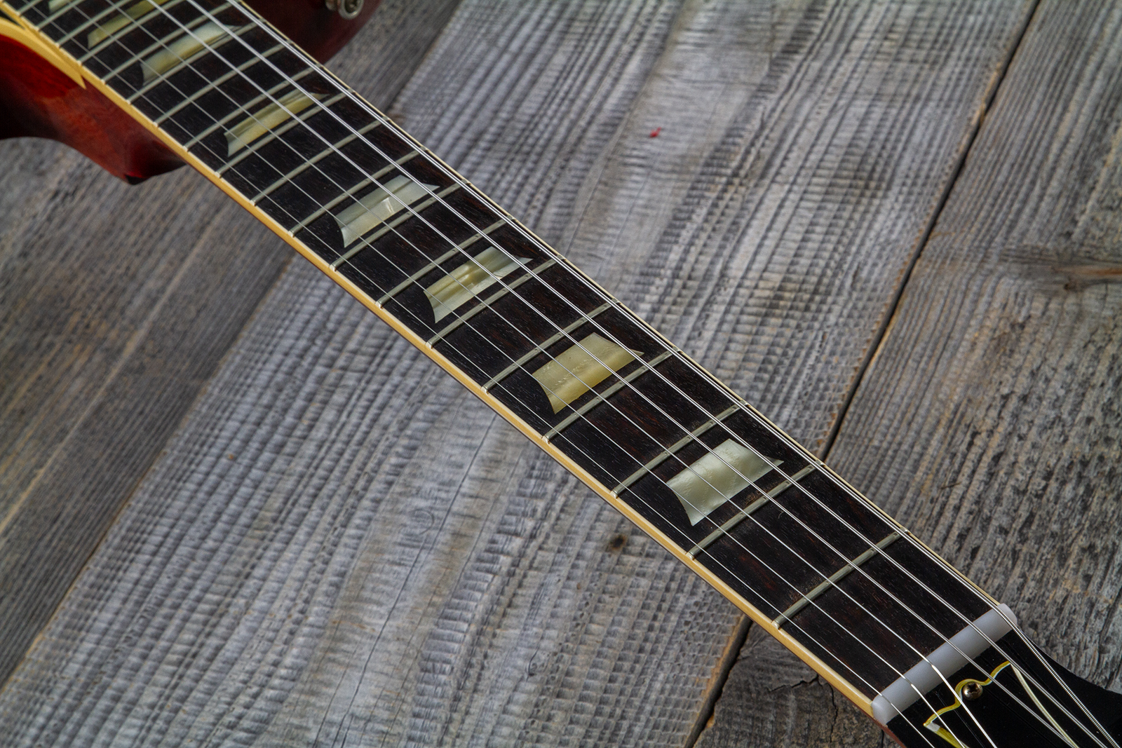 Gibson Custom Shop M2m Les Paul Standard 1958 2h Ht Rw #85546 - Murphy Lab Light Aged Ebony O. Gold - Guitare Électrique Single Cut - Variation 5