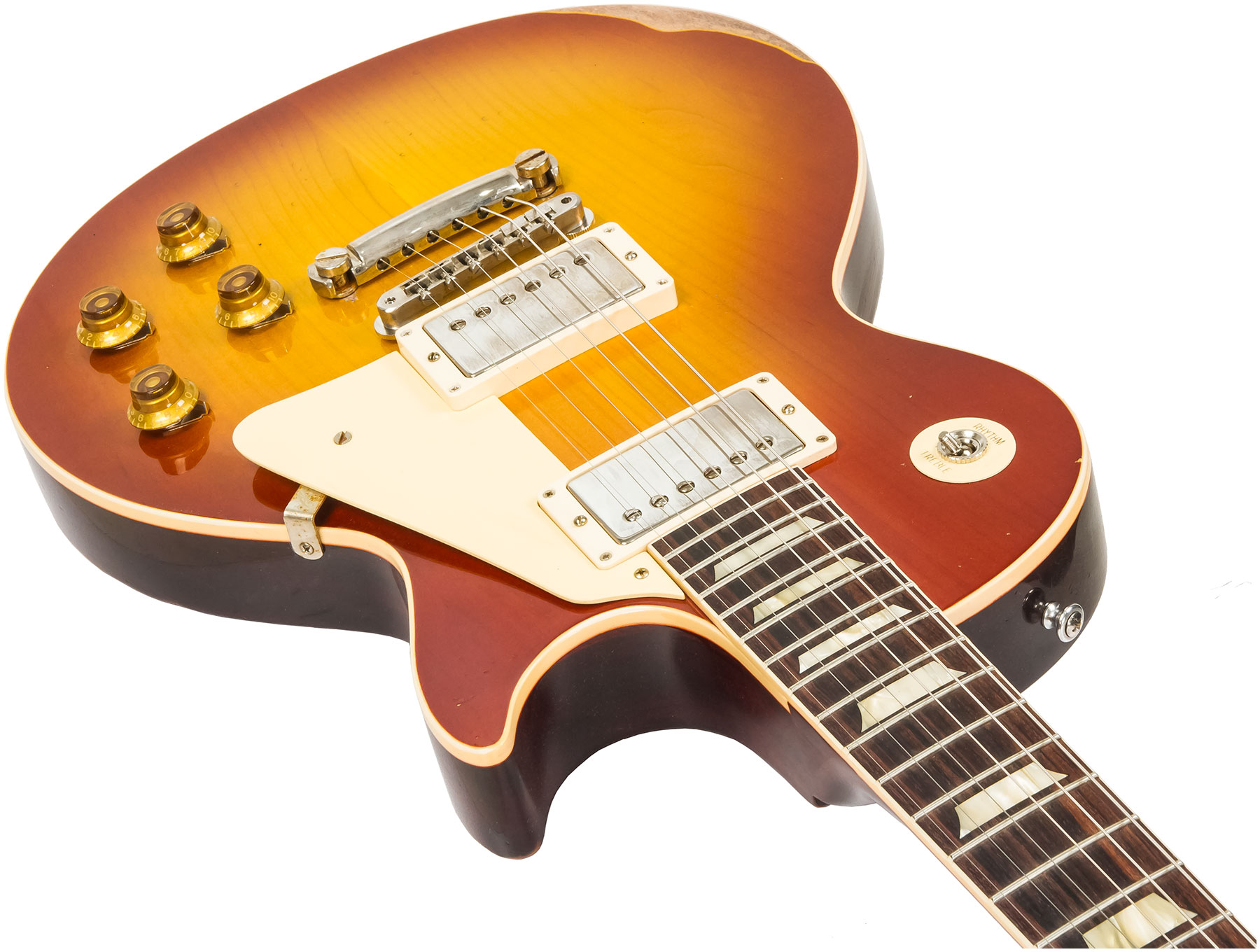 Gibson Custom Shop M2m Les Paul Standard 1958 2h Ht Rw - Heavy Aged '58 Burst - Guitare Électrique Single Cut - Variation 2