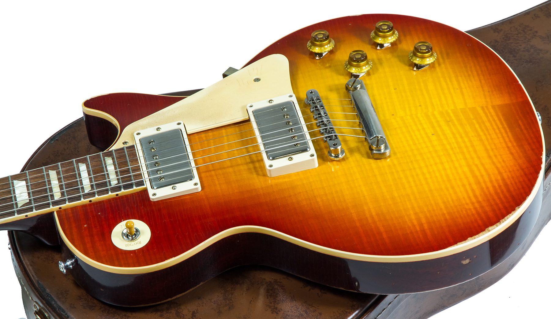 Gibson Custom Shop M2m Les Paul Standard 1958 Reissue 2019 2h Ht Rw #89849 - Heavy Aged First Burst - Guitare Électrique Single Cut - Variation 2