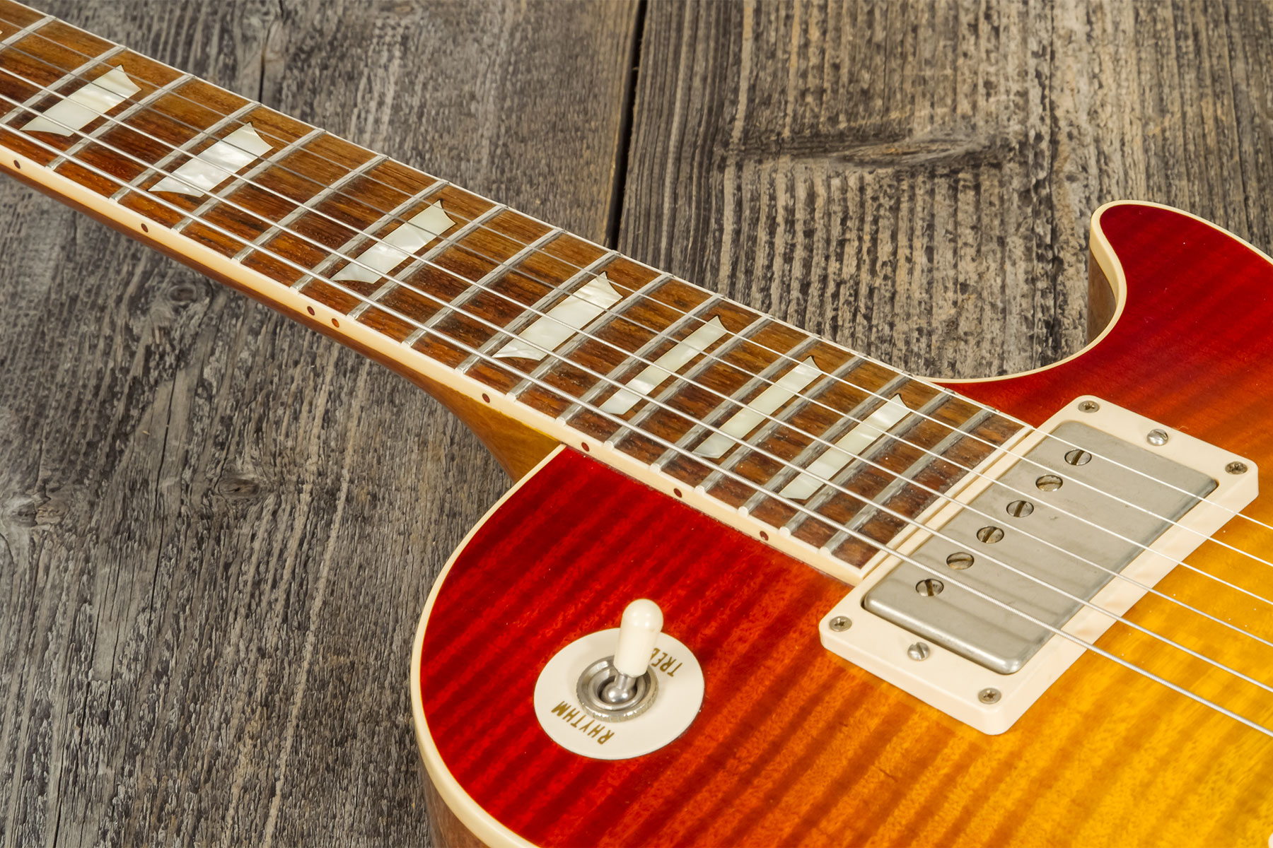 Gibson Custom Shop M2m Les Paul Standard 1959 2h Ht Rw #93133 - Vos Amber Burst - Guitare Électrique Single Cut - Variation 4