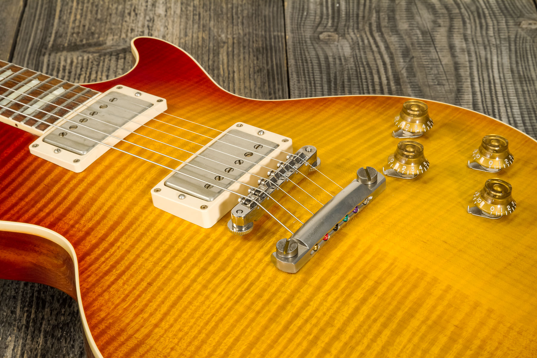 Gibson Custom Shop M2m Les Paul Standard 1959 2h Ht Rw #93133 - Vos Amber Burst - Guitare Électrique Single Cut - Variation 5
