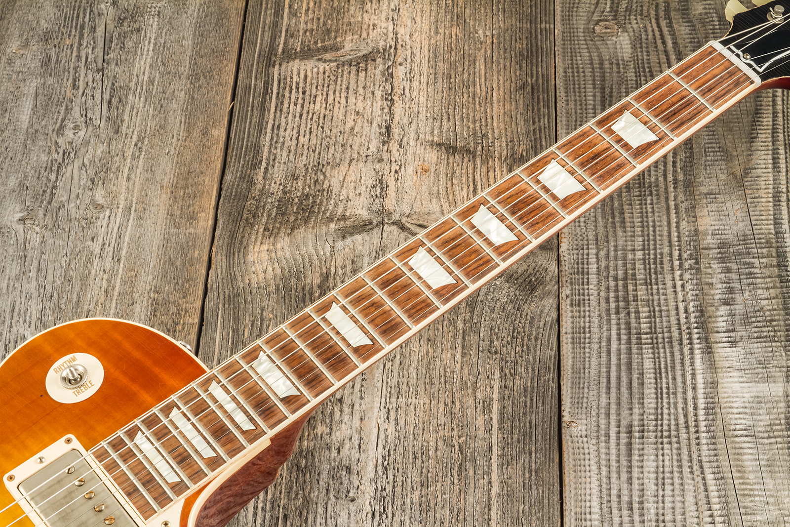 Gibson Custom Shop M2m Les Paul Standard 1959 2h Ht Rw #r961618 - Aged Sunrise Teaburst - Guitare Électrique Single Cut - Variation 11