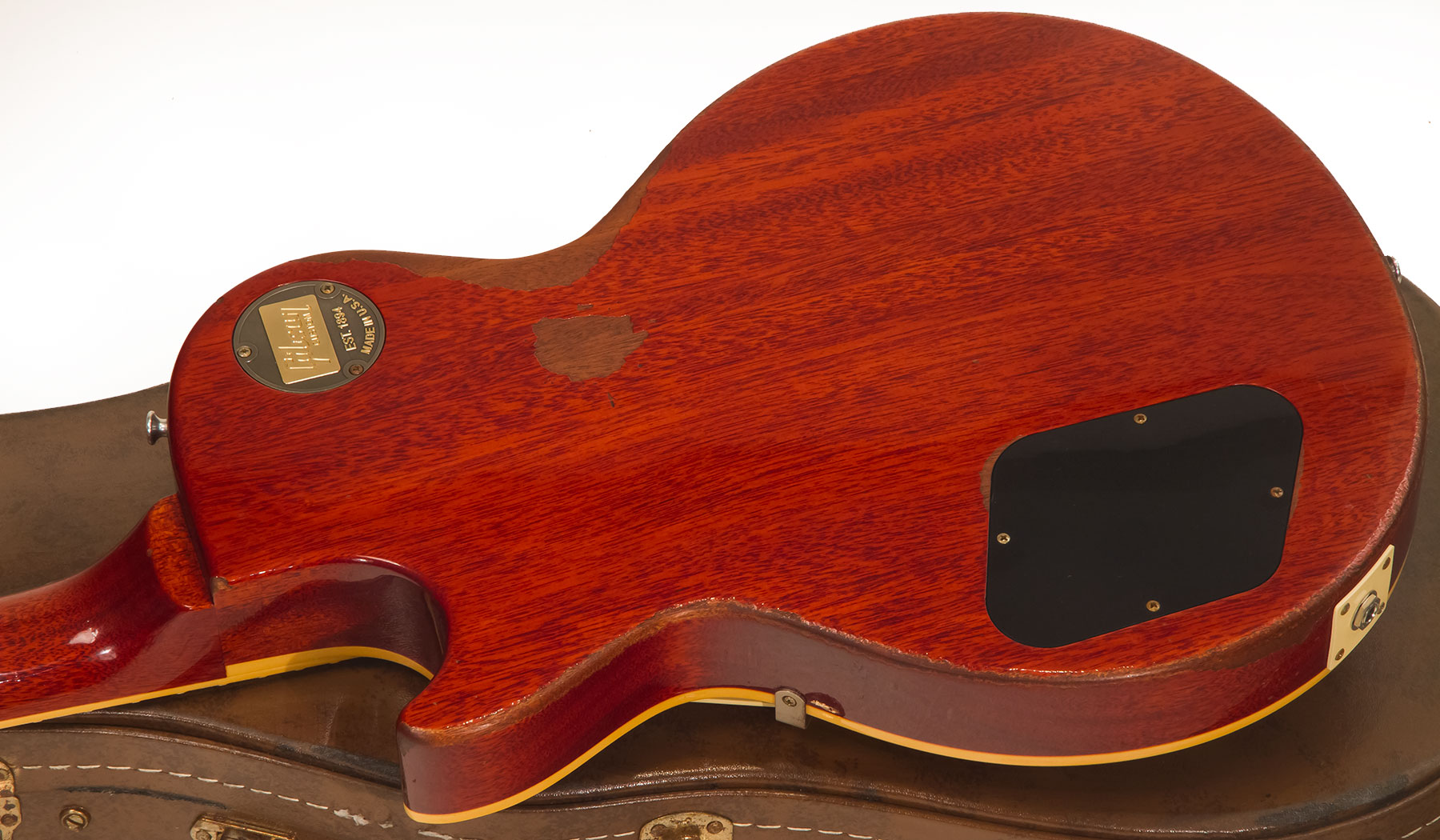 Gibson Custom Shop M2m Les Paul Standard 1959 2h Ht Rw #983303 - Ultra Aged New Orange Sunset Fade - Guitare Électrique Single Cut - Variation 3