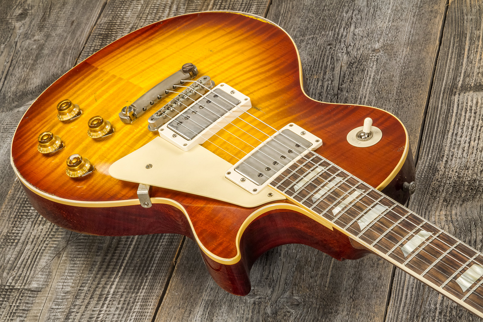 Gibson Custom Shop M2m Les Paul Standard 1959 Reissue 2h Ht Rw #932156 - Ultra Heavy Aged Iced Tea Burst - Guitare Électrique Single Cut - Variation 2