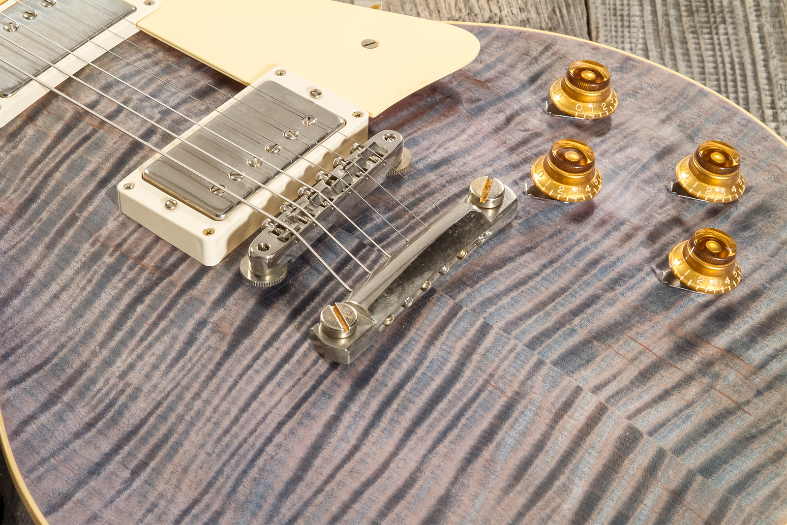 Gibson Custom Shop M2m Les Paul Standard 1959 Reissue 2h Ht Rw #932161 - Murphy Lab Ultra Light Aged Ocean Blue - Guitare Électrique Single Cut - Vari
