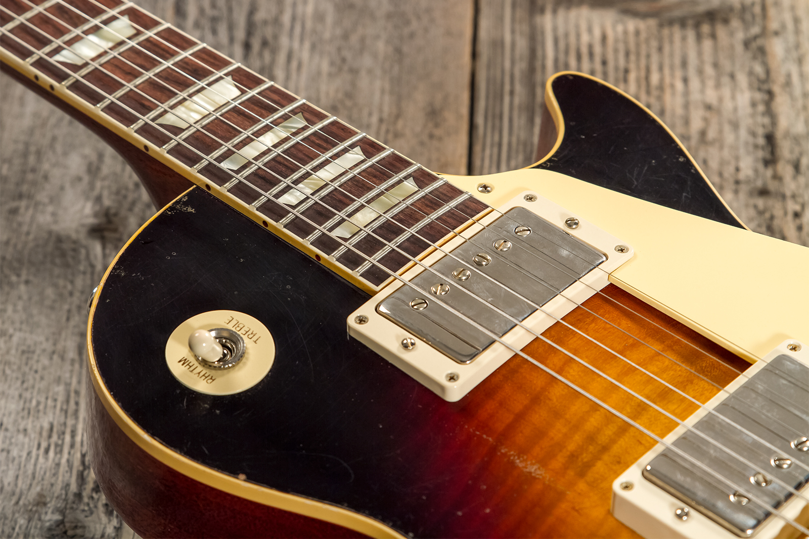Gibson Custom Shop M2m Les Paul Standard 1959 Reissue 2h Ht Rw #932163 - Murphy Lab Light Aged Dark Burst - Guitare Électrique Single Cut - Variation 