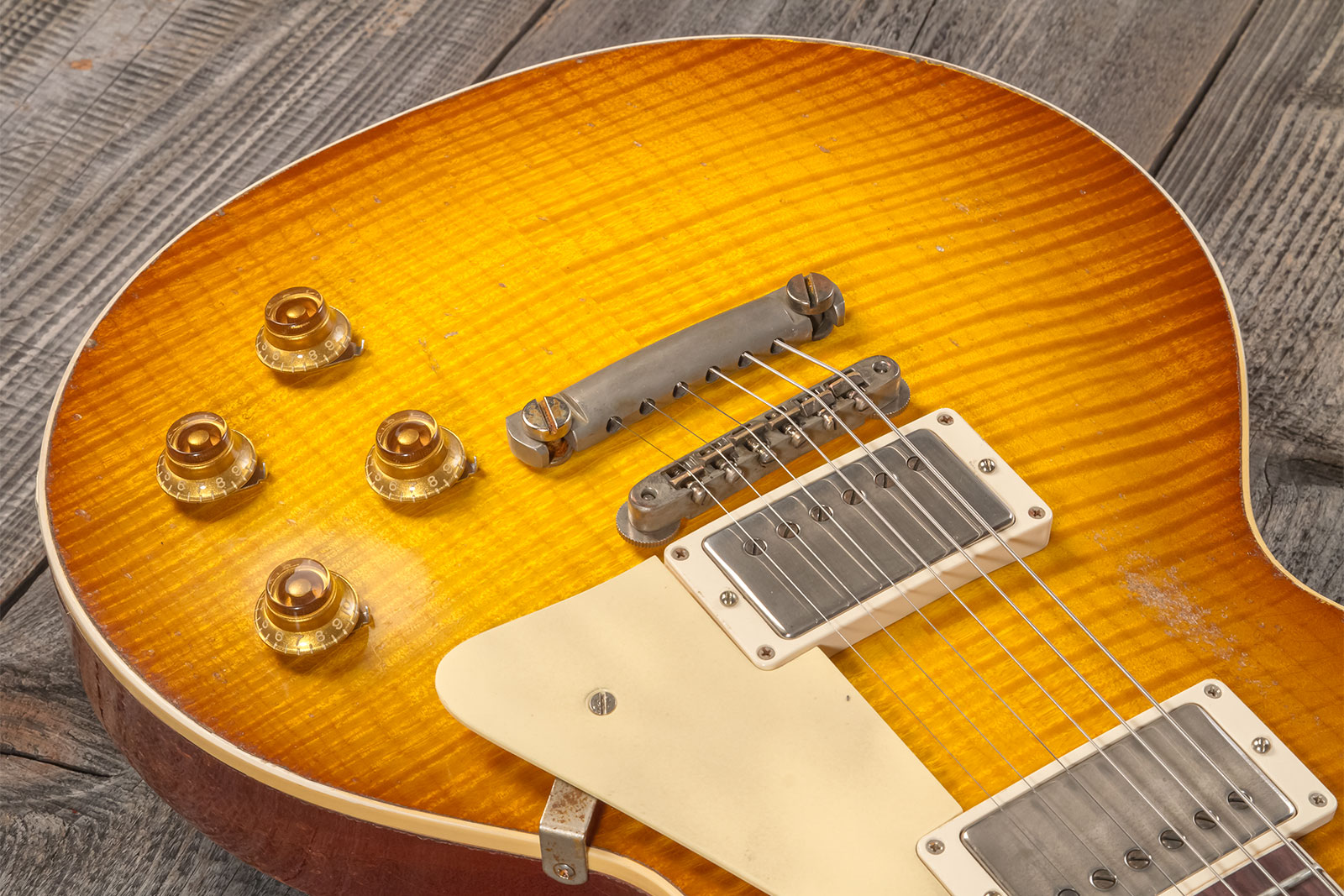 Gibson Custom Shop M2m Les Paul Standard 1959 Reissue 2h Ht Rw #934257 - Murphy Lab Heavy Aged Golden Poppy Burst - Guitare Électrique Single Cut - Va