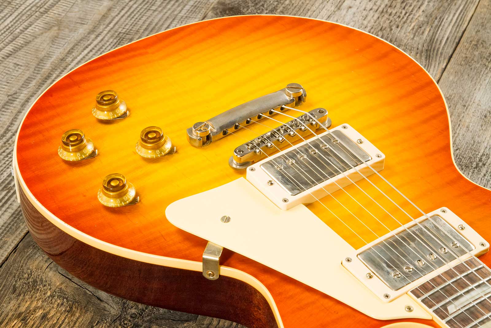 Gibson Custom Shop M2m Les Paul Standard 1959 Reissue 2h Ht Rw #941225 - Murphy Lab Light Aged Sunrise Tea Burst - Guitare Électrique Single Cut - Var