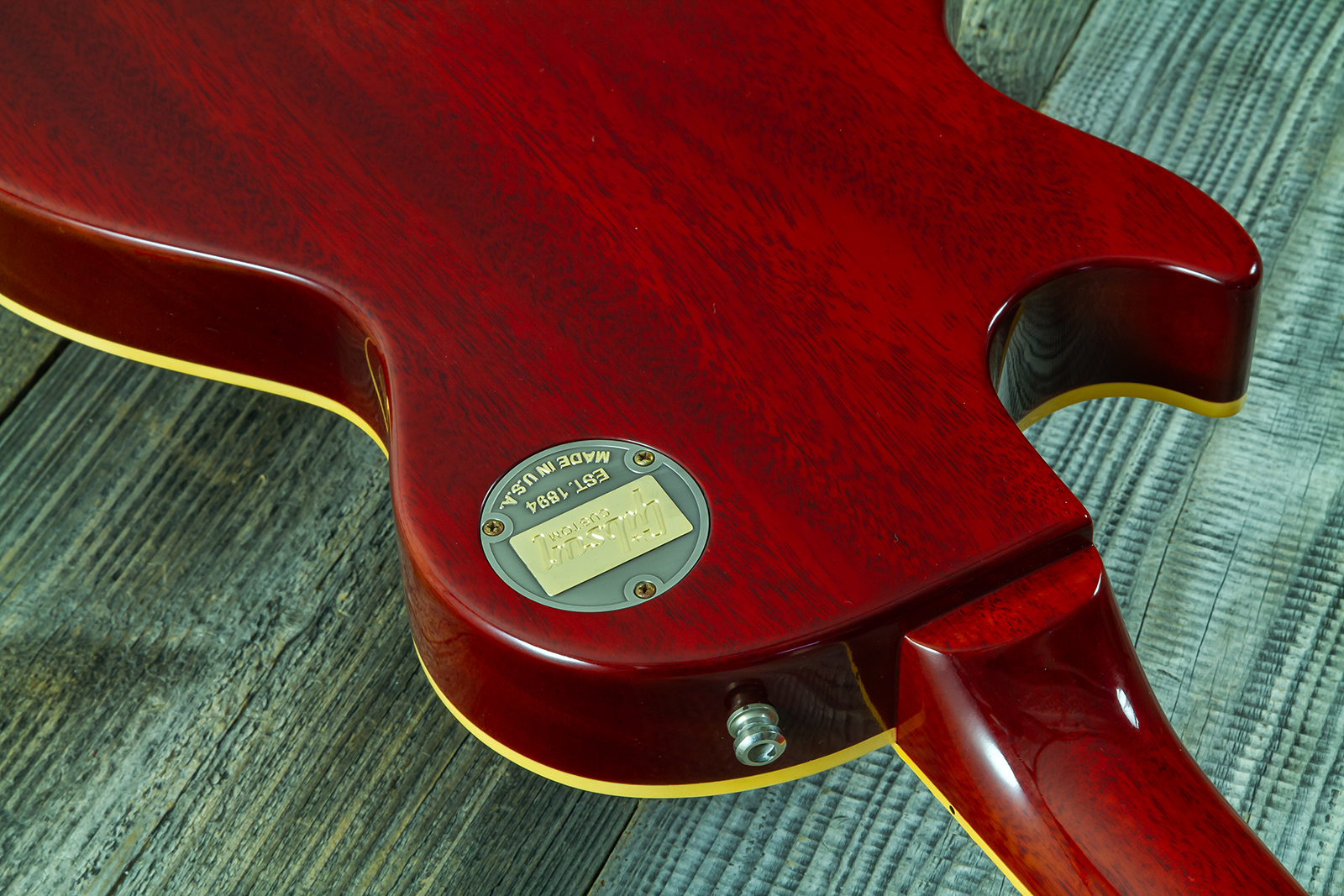 Gibson Custom Shop M2m Slash Les Paul 1958 Standard Proto #2 - Vos Vermillion Burst - Guitare Électrique Single Cut - Variation 18