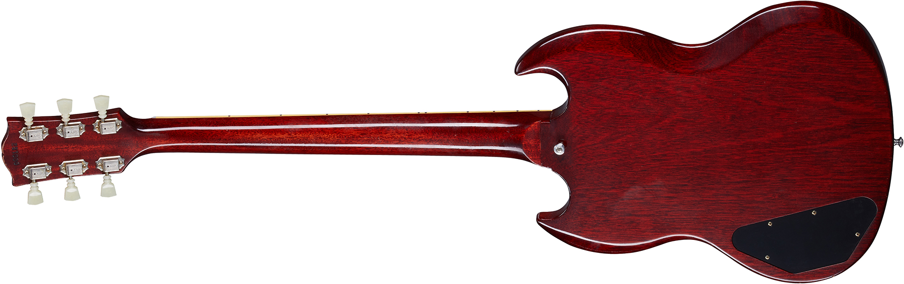 Gibson Custom Shop Murphy Lab Sg Standard 1964 Maestro Reissue Trem 2h Trem Rw - Ultra Light Aged Cherry Red - Guitare Électrique Double Cut - Variati