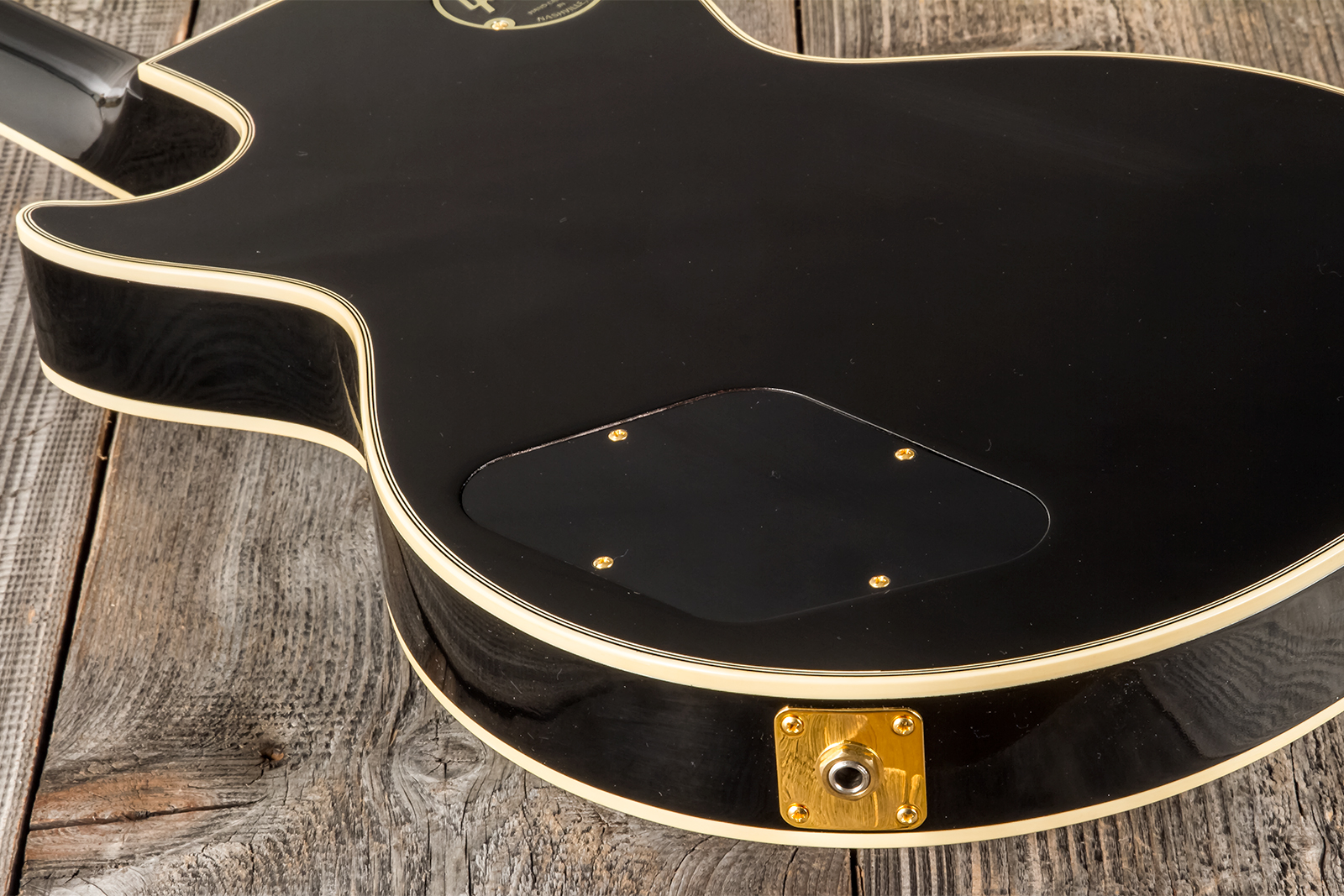 Gibson Custom Shop Peter Frampton Les Paul Custom Phenix Signature 3h Ht Eb - Vos Ebony - Guitare Électrique Single Cut - Variation 9