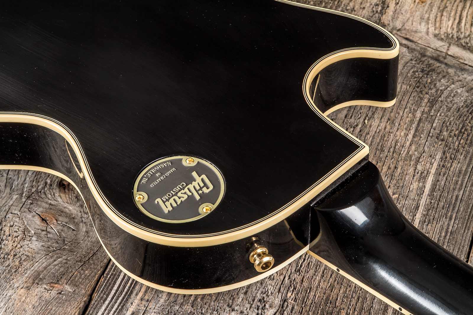 Gibson Custom Shop Peter Frampton Les Paul Custom Phenix Signature 3h Ht Eb - Vos Ebony - Guitare Électrique Single Cut - Variation 10