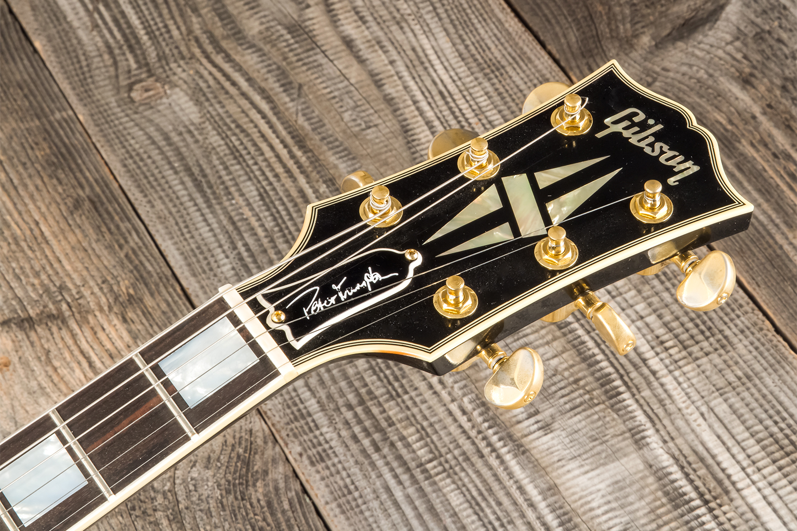 Gibson Custom Shop Peter Frampton Les Paul Custom Phenix Signature 3h Ht Eb - Vos Ebony - Guitare Électrique Single Cut - Variation 12