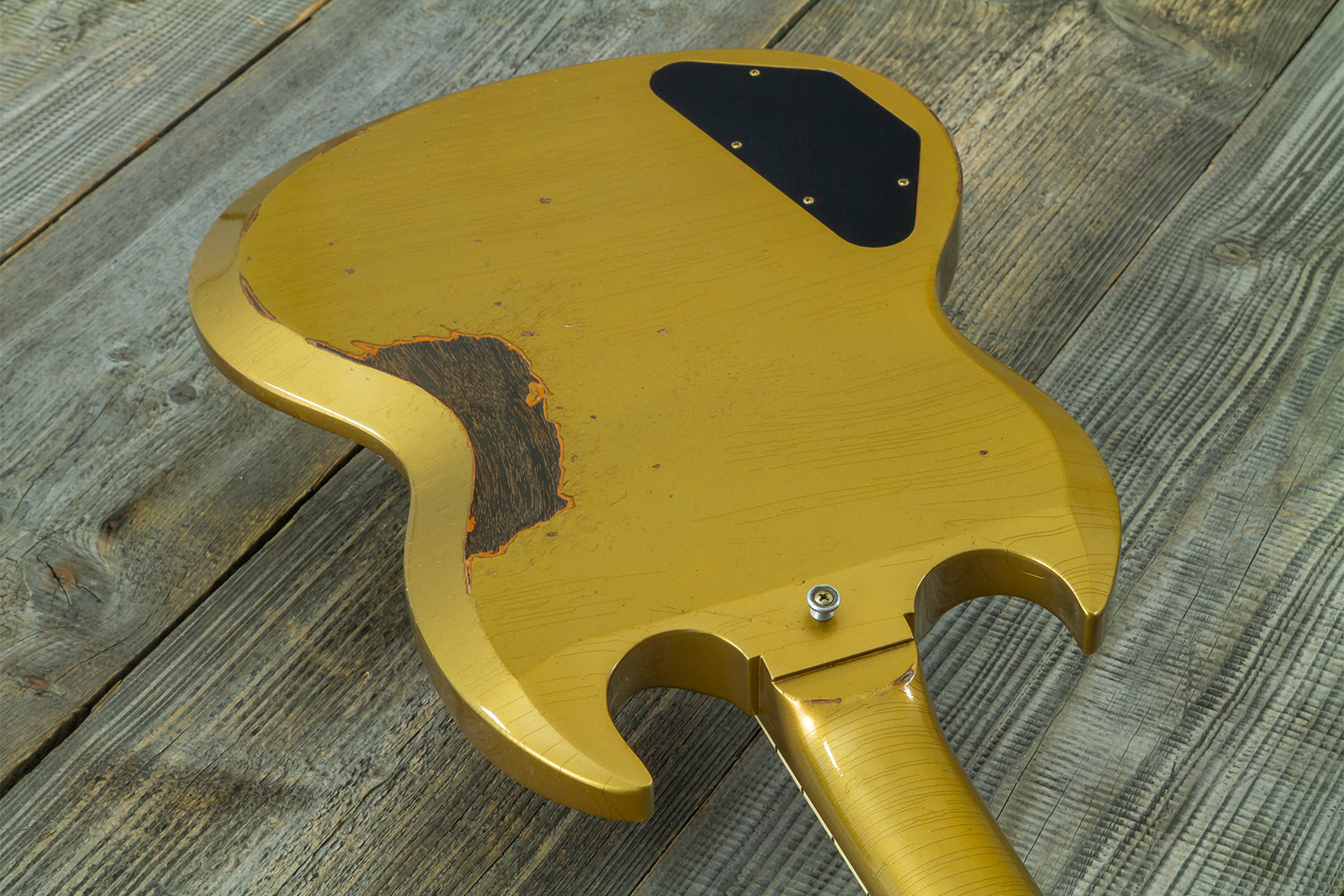 Gibson Custom Shop Sg Standard 1961 Reissue 2h Ht Rw #500881 - Murphy Lab Ultra Heavy Aged Double Gold - Guitare Électrique Double Cut - Variation 10