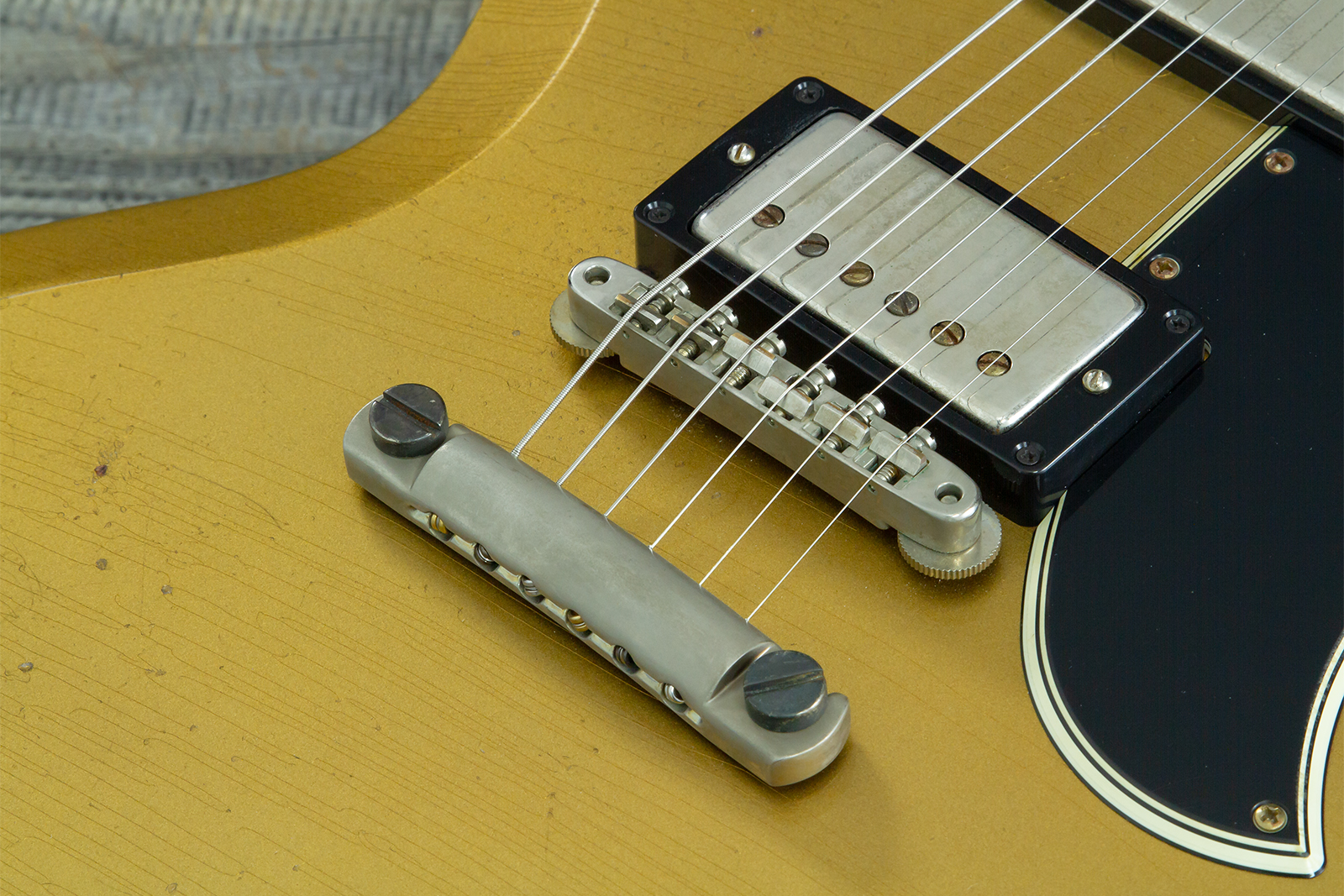 Gibson Custom Shop Sg Standard 1961 Reissue 2h Ht Rw #500881 - Murphy Lab Ultra Heavy Aged Double Gold - Guitare Électrique Double Cut - Variation 6