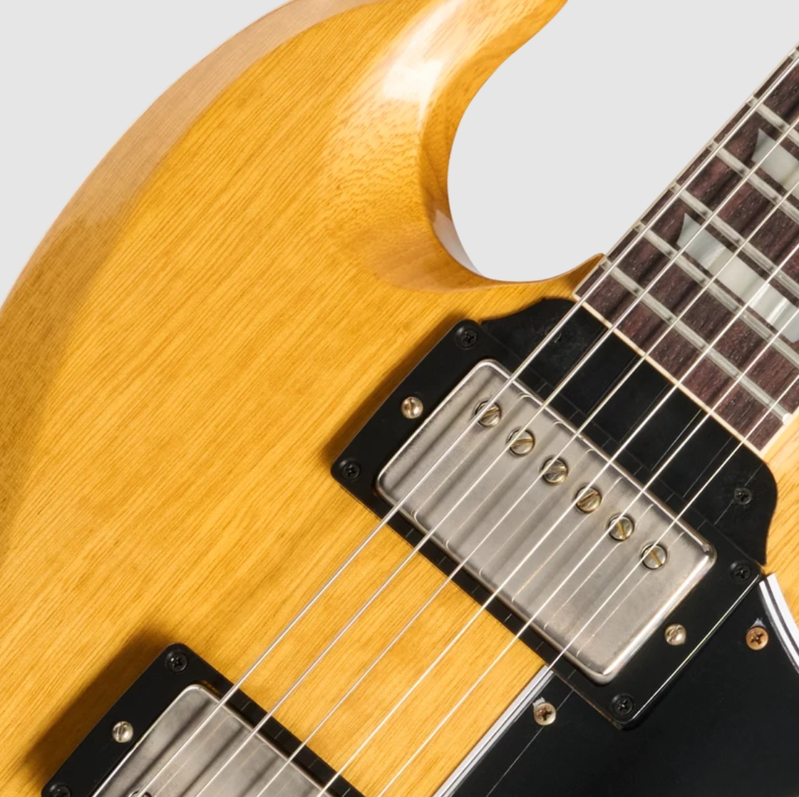 Gibson Custom Shop Sg Standard Reissue 1964 Korina Le Ltd 2h Trem Eb - Vos Antique Natural - Guitare Électrique Double Cut - Variation 2