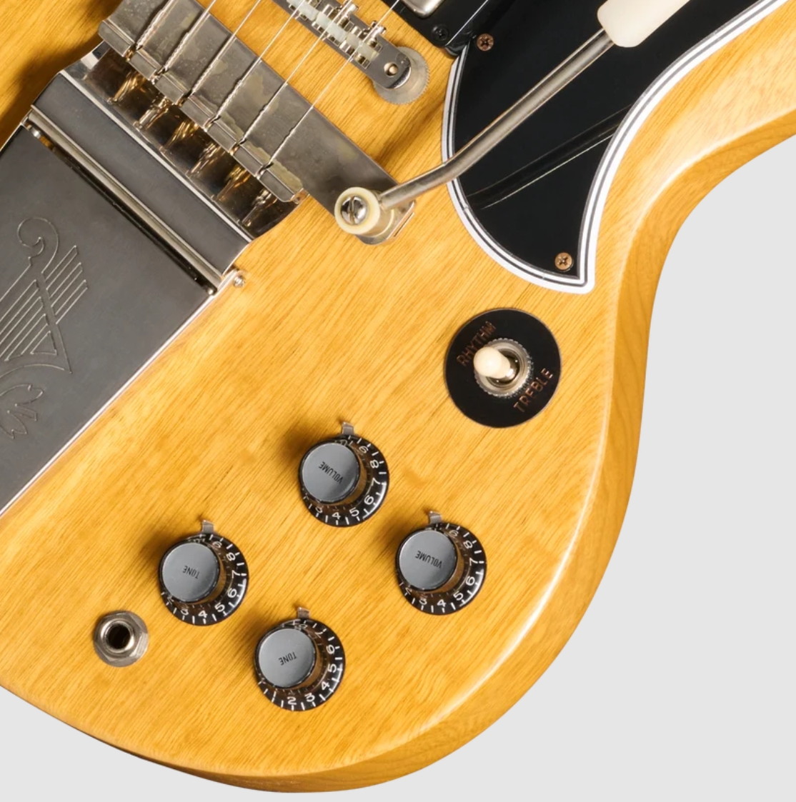 Gibson Custom Shop Sg Standard Reissue 1964 Korina Le Ltd 2h Trem Eb - Vos Antique Natural - Guitare Électrique Double Cut - Variation 3