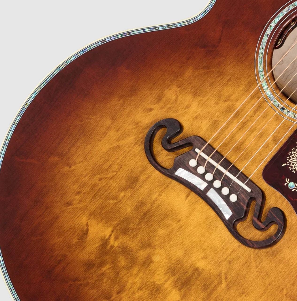 Gibson Custom Shop Sj200 Ann. Ltd Super Jumbo Epicea Erable Rw - Cremona Burst - Guitare Folk - Variation 2