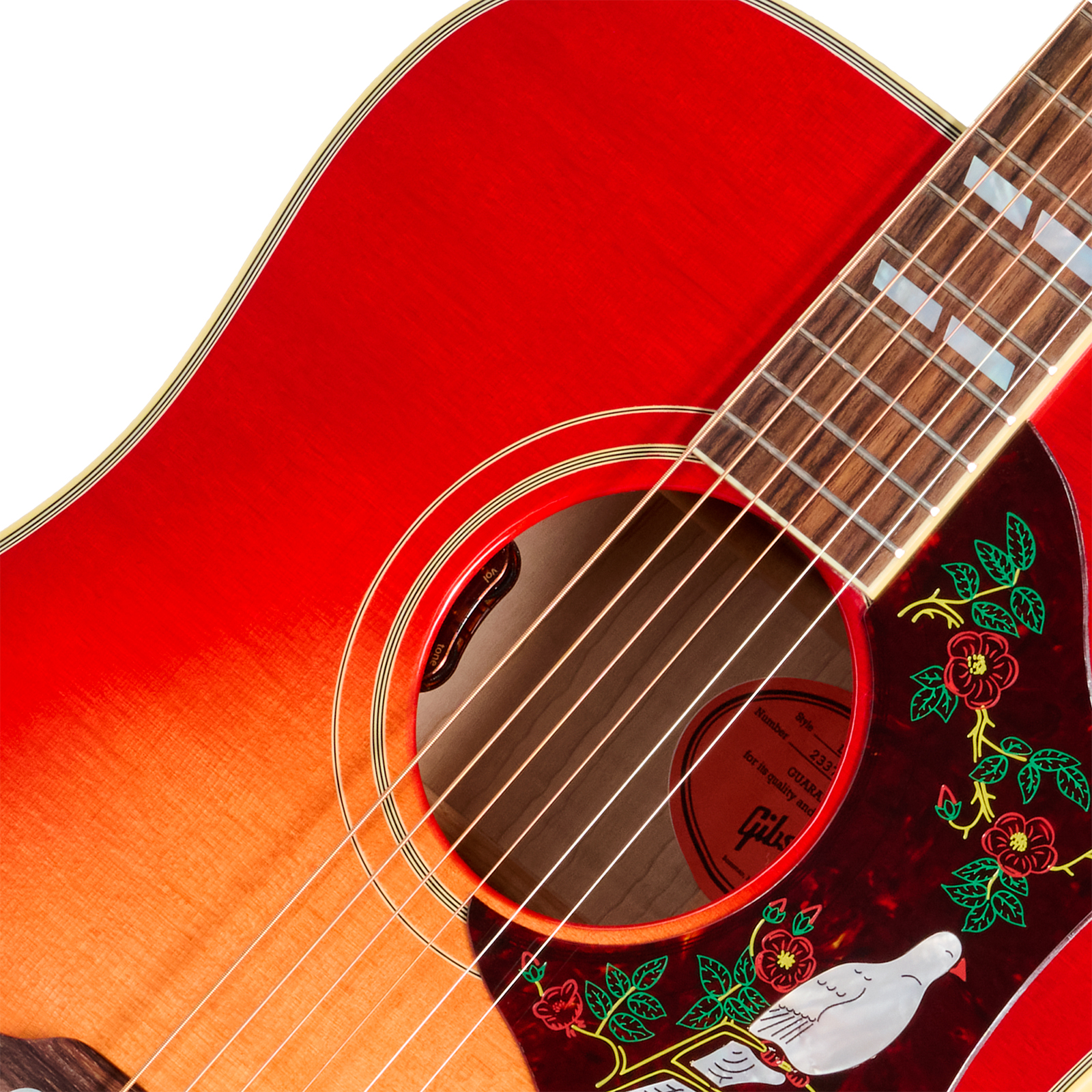 Gibson Dove Original (baggs Hifi Dna) Dreadnought Epicea Erable Rw - Vintage Cherry Sunburst - Guitare Folk - Variation 2
