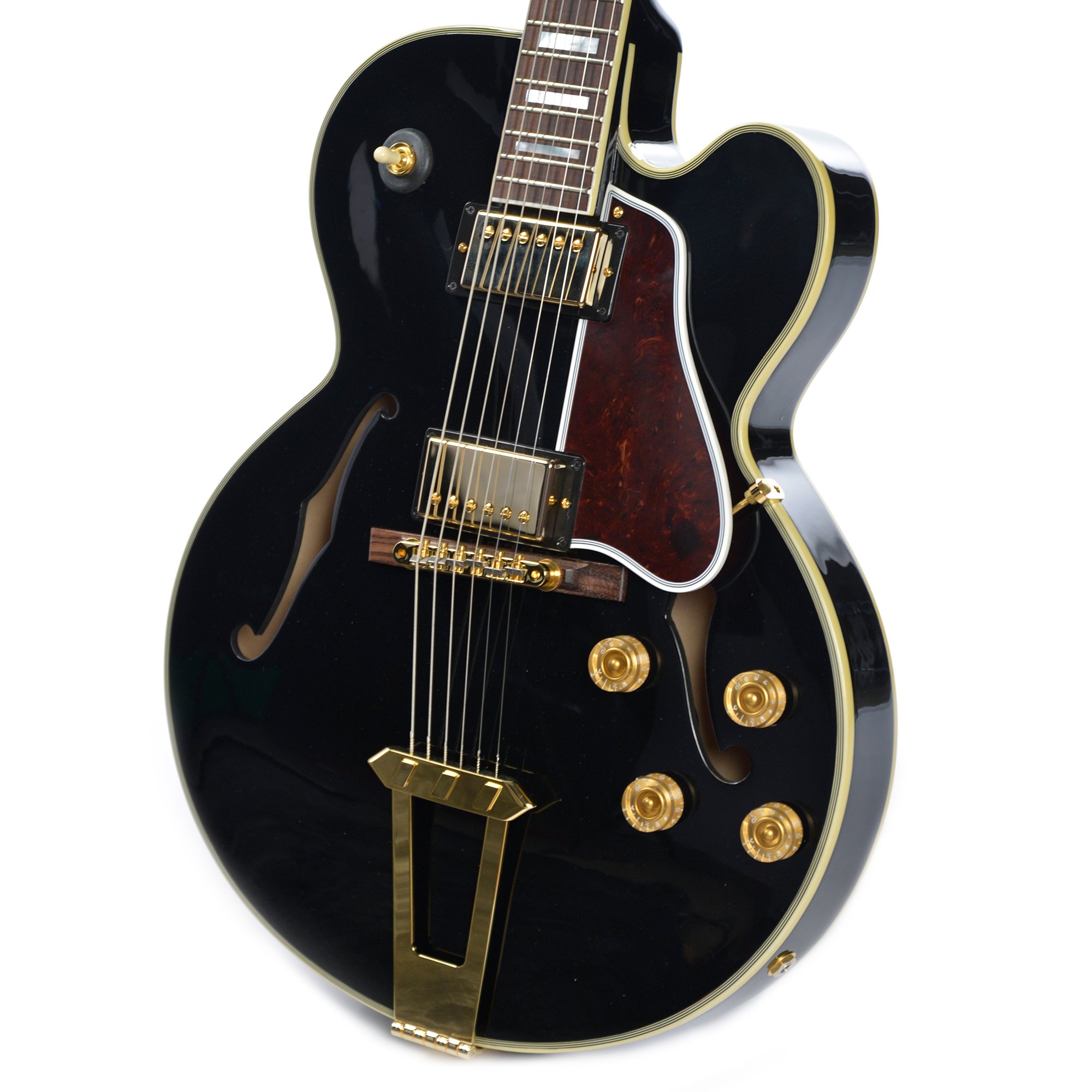 Gibson Es-275 Custom 2018 Ltd - Ebony - Guitare Électrique 3/4 Caisse & Jazz - Variation 2