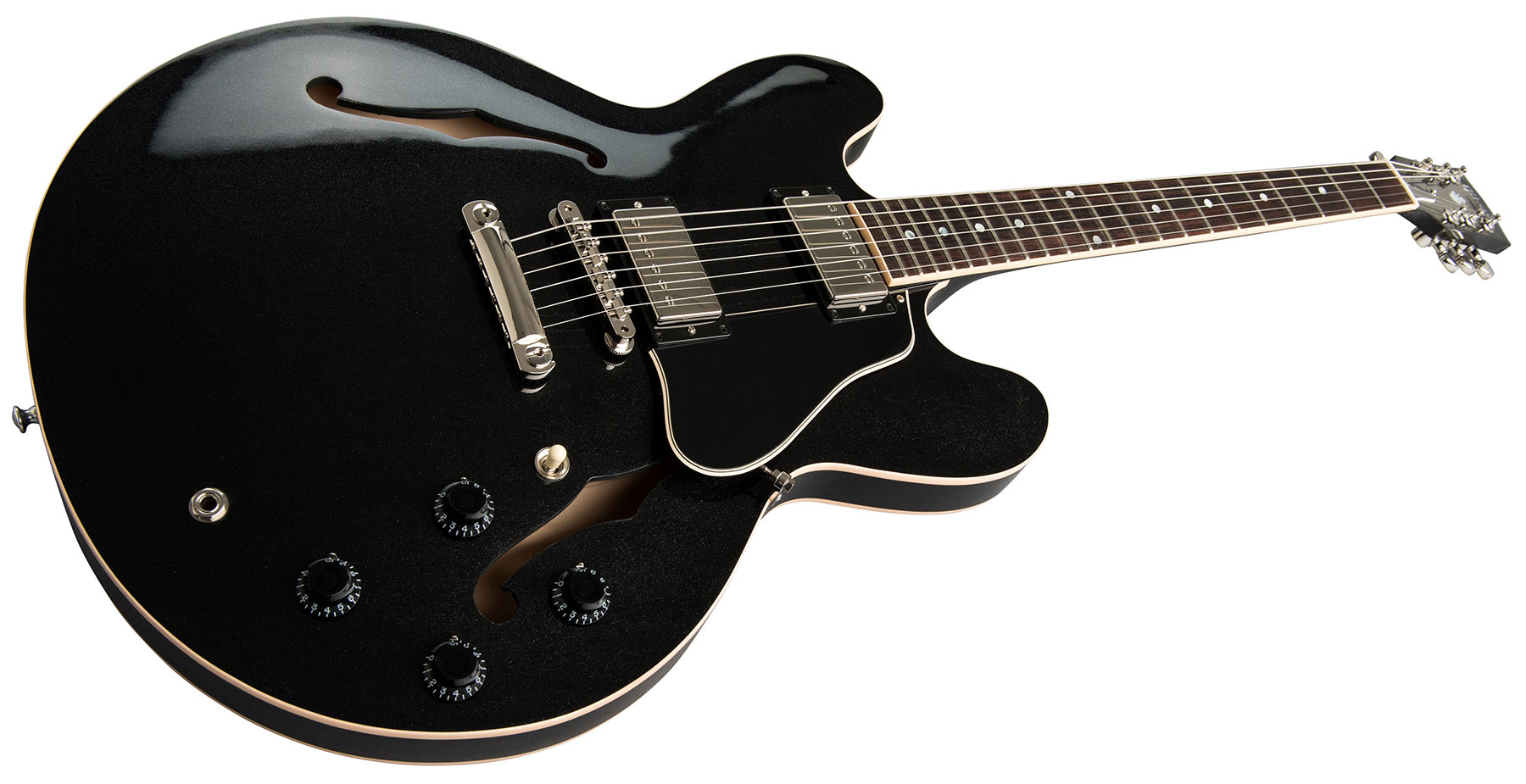 Gibson Es-335 Dot 2019 Hh Ht Rw - Graphite Metallic - Guitare Électrique 1/2 Caisse - Variation 1