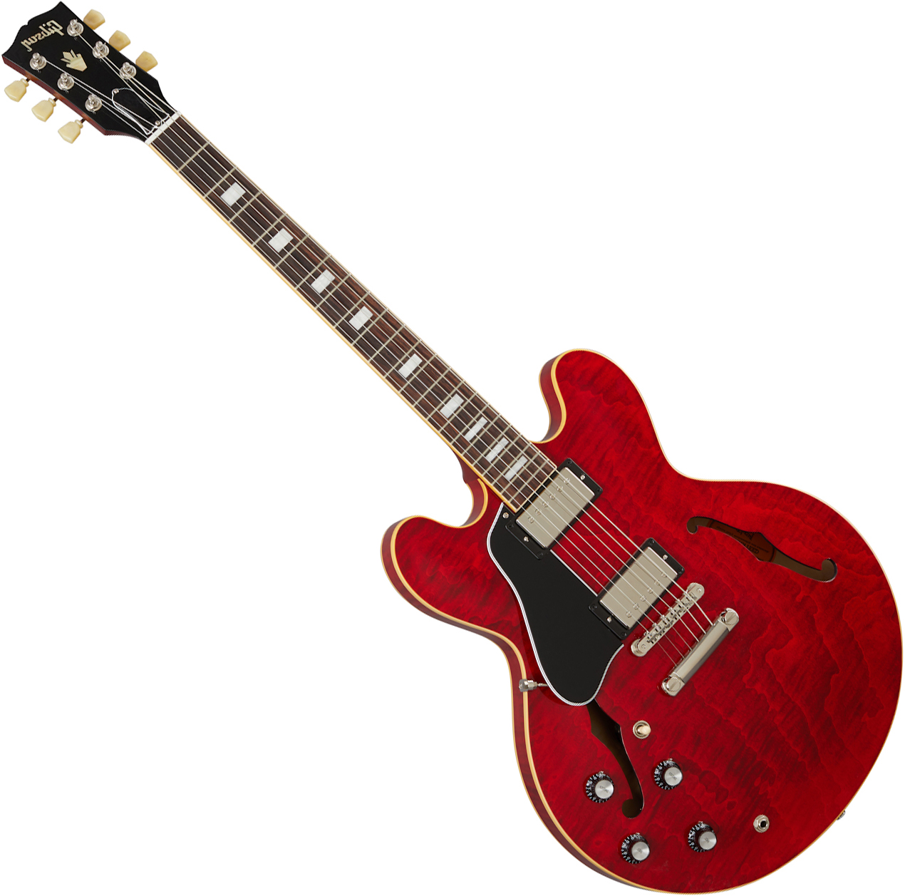 Gibson Es-335 Figured Lh Original Gaucher 2h Ht Rw - Sixties Cherry - Guitare Électrique Gaucher - Variation 1