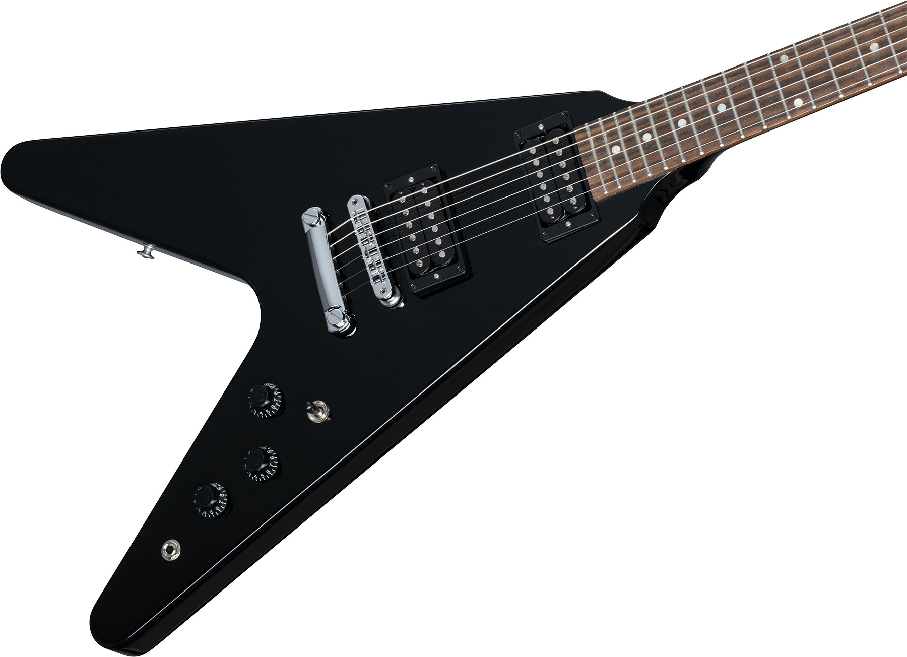 Gibson Flying V 80s 2h Ht Rw - Ebony - Guitare Électrique MÉtal - Variation 3