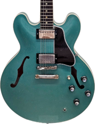 Guitare électrique 1/2 caisse Gibson Custom Shop 1961 ES-335 Reissue - Murphy Lab Inverness Green Sparkle