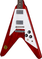 Guitare électrique rétro rock Gibson Custom Shop 1971 Flying V Medallion Reissue - Medallion Cherry
