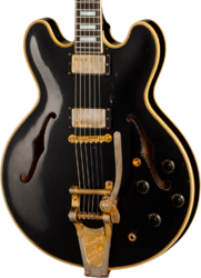 Guitare électrique 1/2 caisse Gibson Custom Shop Keith Richards 1960 ES-355 Collector's Edition Signed #KRSL131 - Murphy lab aged ebony