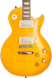 Guitare électrique single cut Gibson Custom Shop Kirk Hammett Greeny 1959 Les Paul Standard #933631 - Murphy lab aged greeny burst