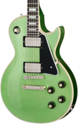 Guitare électrique single cut Gibson Custom Shop Custom 1968 Les Paul Custom Reissue - Murphy Lab Aged Jade Green