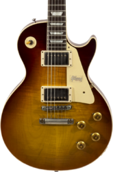 Guitare électrique single cut Gibson Custom Shop 1959 Les Paul Standard - Vos dark bourbon fade